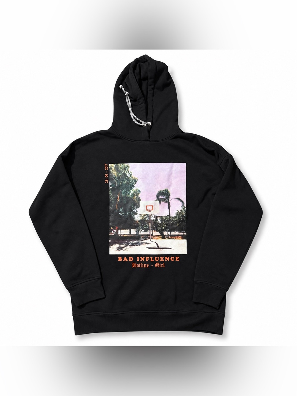 Missguided Tall Bad Influence Graphic Hoodie Black Women’s US Medium
